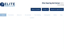 Tablet Screenshot of elitehearingaids.com